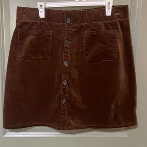 Torrid brown corduroy skirt